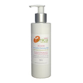 Organic face cleanser with olive oil for dry sensitive skin and eczema packed in white pump tube. Lavender and geranium.
